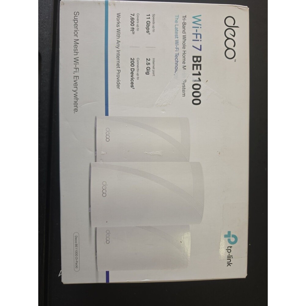 TP-Link Deco 7 BE11000 Tri-Band WiFi 7 Mesh System 3-Pack BRAND NEW Sealed